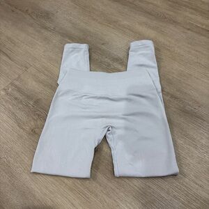 Alphalete White Leggings High Waist Stretchy Fit